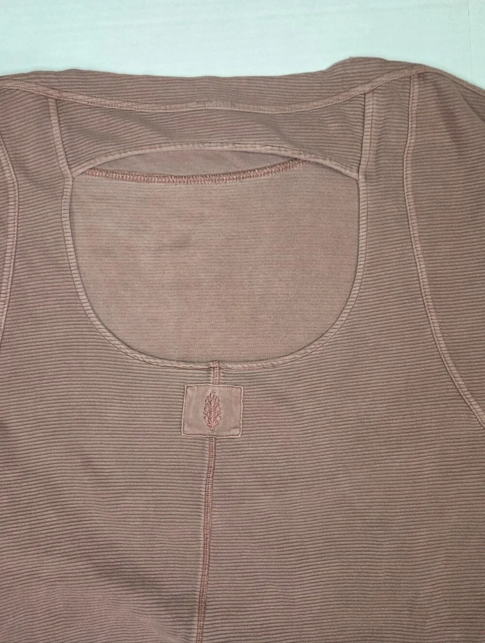 Free People Movement It Takes Two Layer Top Women's Size S Fired Clay Boho Boxy - Picture 6 of 11